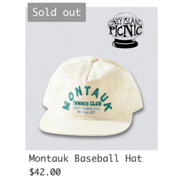 Coney Island Picnic Montauk Cap - BRAND NEW - Picture 6 of 12